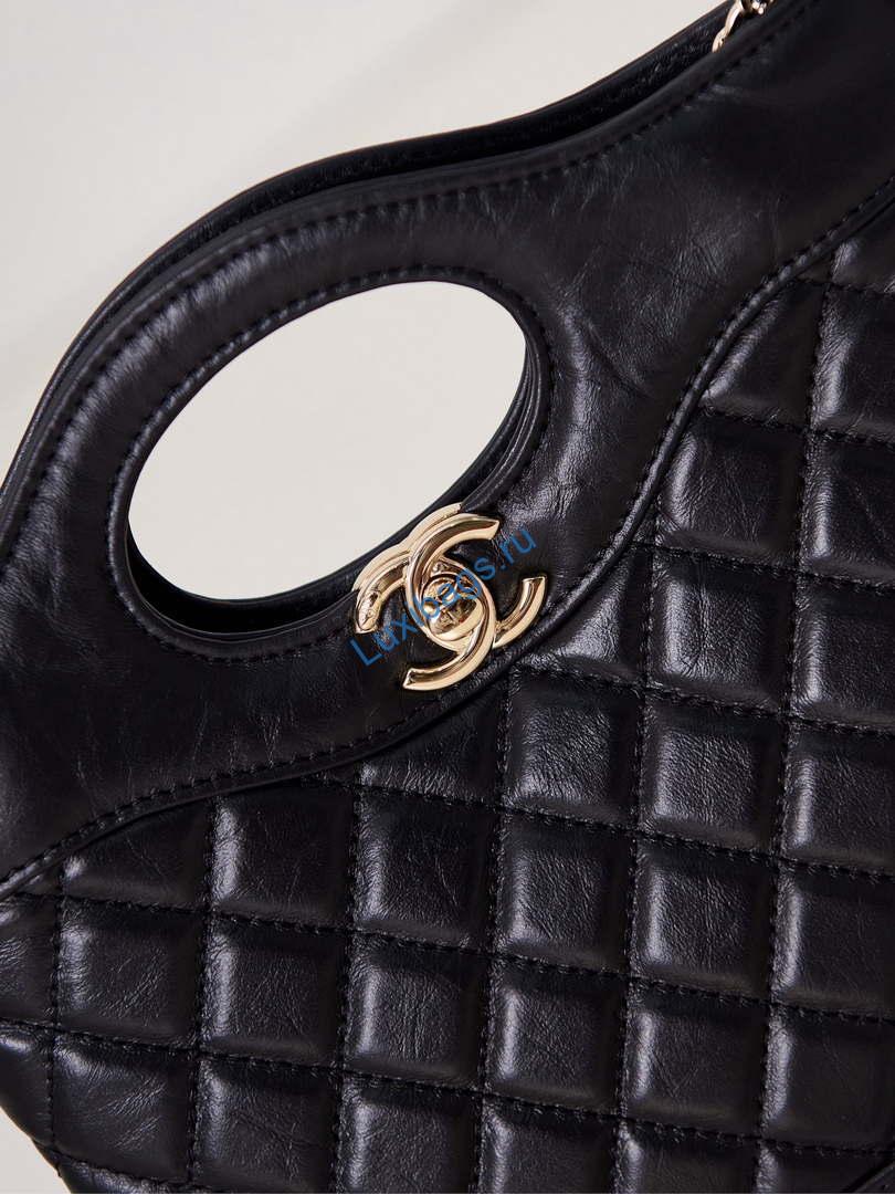 Chanel 31 mini Shopping Chain Lambskin leather AS4133 Bag Black | chanel 31 mini shopping chain lambskin leather as4133 bag black 007