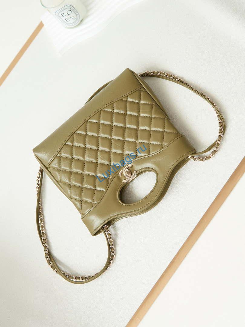 Chanel 31 mini Shopping Chain Lambskin leather AS4133 Bag Green | chanel 31 mini shopping chain lambskin leather as4133 bag green 007