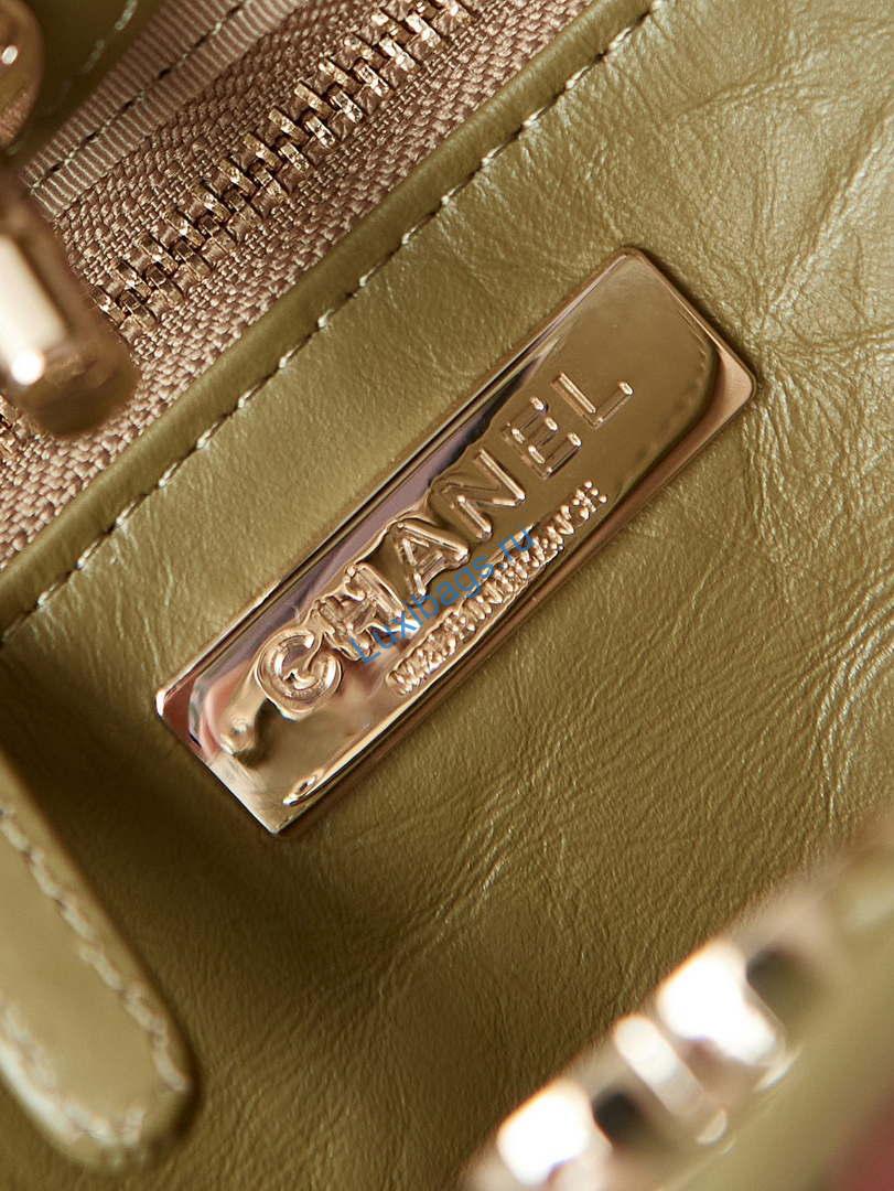 Chanel 31 mini Shopping Chain Lambskin leather AS4133 Bag Green | chanel 31 mini shopping chain lambskin leather as4133 bag green 009