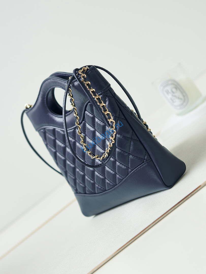 Chanel 31 mini Shopping Chain Lambskin leather AS4133 Bag Navy Blue | chanel 31 mini shopping chain lambskin leather as4133 bag navy blue 005