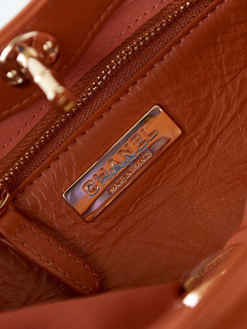 Chanel 31 mini Shopping Chain Lambskin leather AS4133 Bag Brown | chanel 31 mini shopping chain lambskin leather as4133 bag orange 008