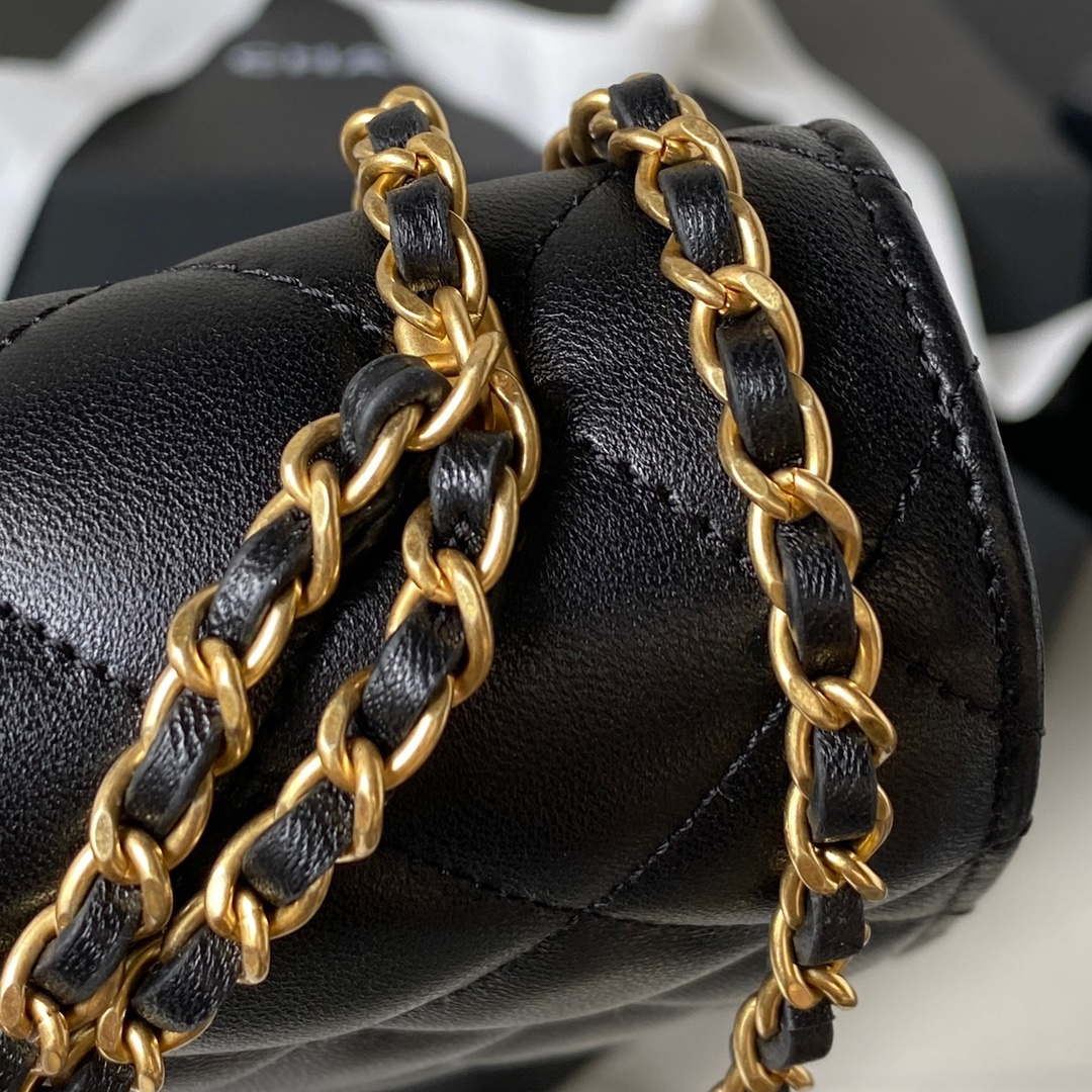 Chanel AP3424 Woc Mini Flap Bag Lambskin Black | chanel ap3424 woc mini flap bag lambskin black 005