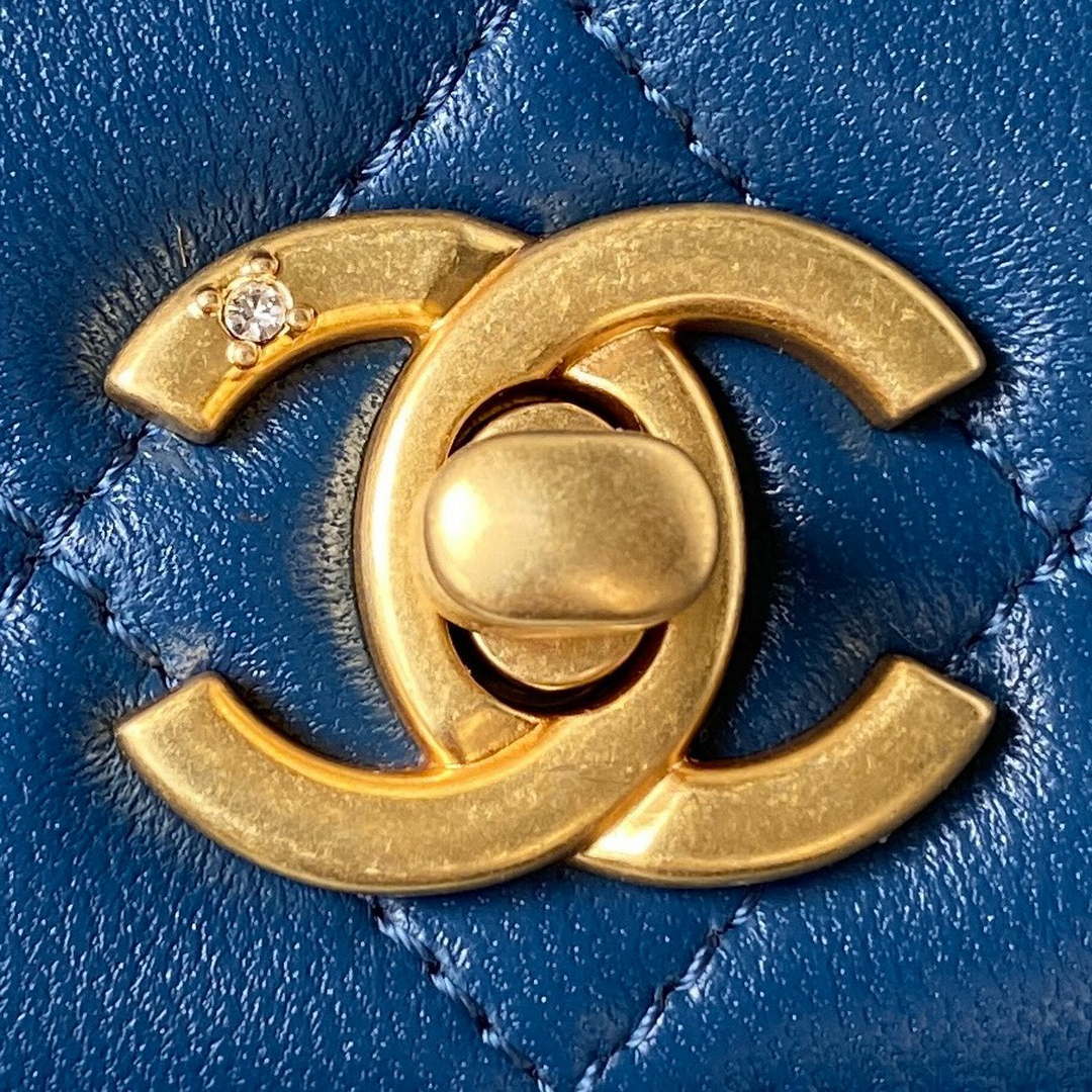 Chanel AP3424 Woc Mini Flap Bag Lambskin Blue | chanel ap3424 woc mini flap bag lambskin blue 003
