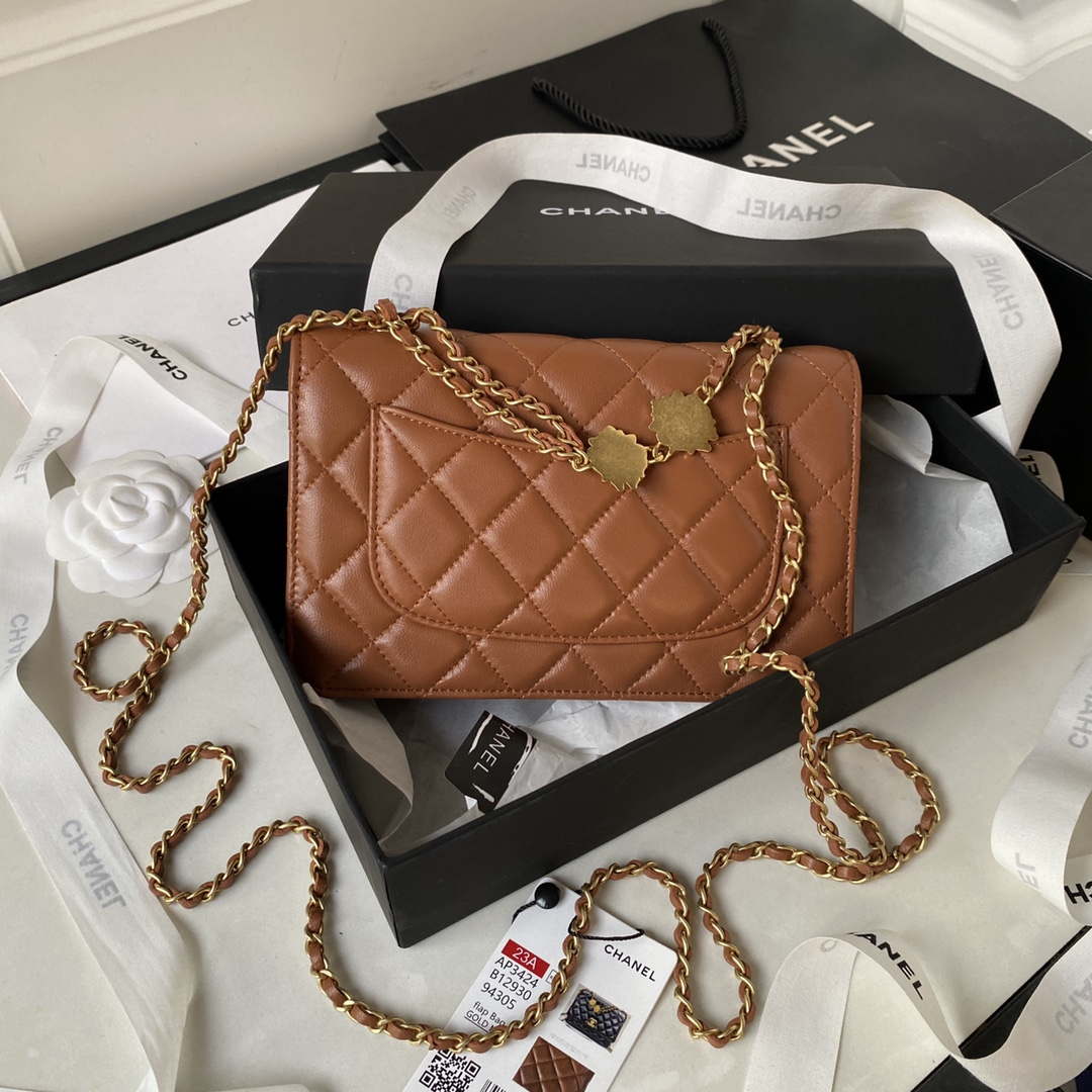 Chanel AP3424 Woc Mini Flap Bag Lambskin Caramel | chanel ap3424 woc mini flap bag lambskin caramel 002