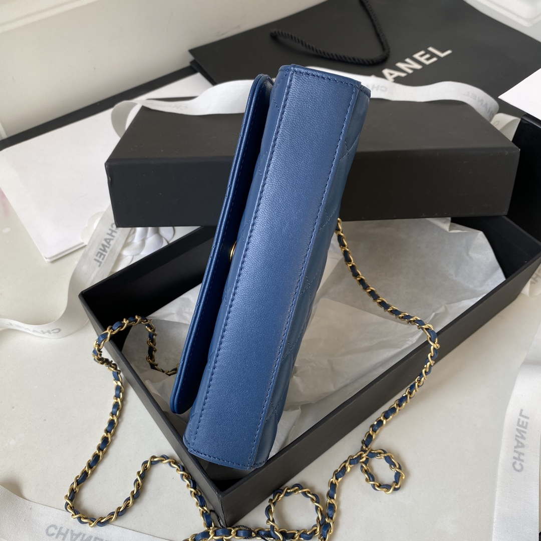 Chanel AP3426 Woc Mini Flap Bag Lambskin 17cm Blue | chanel ap3426 woc mini flap bag lambskin 17cm blue 007