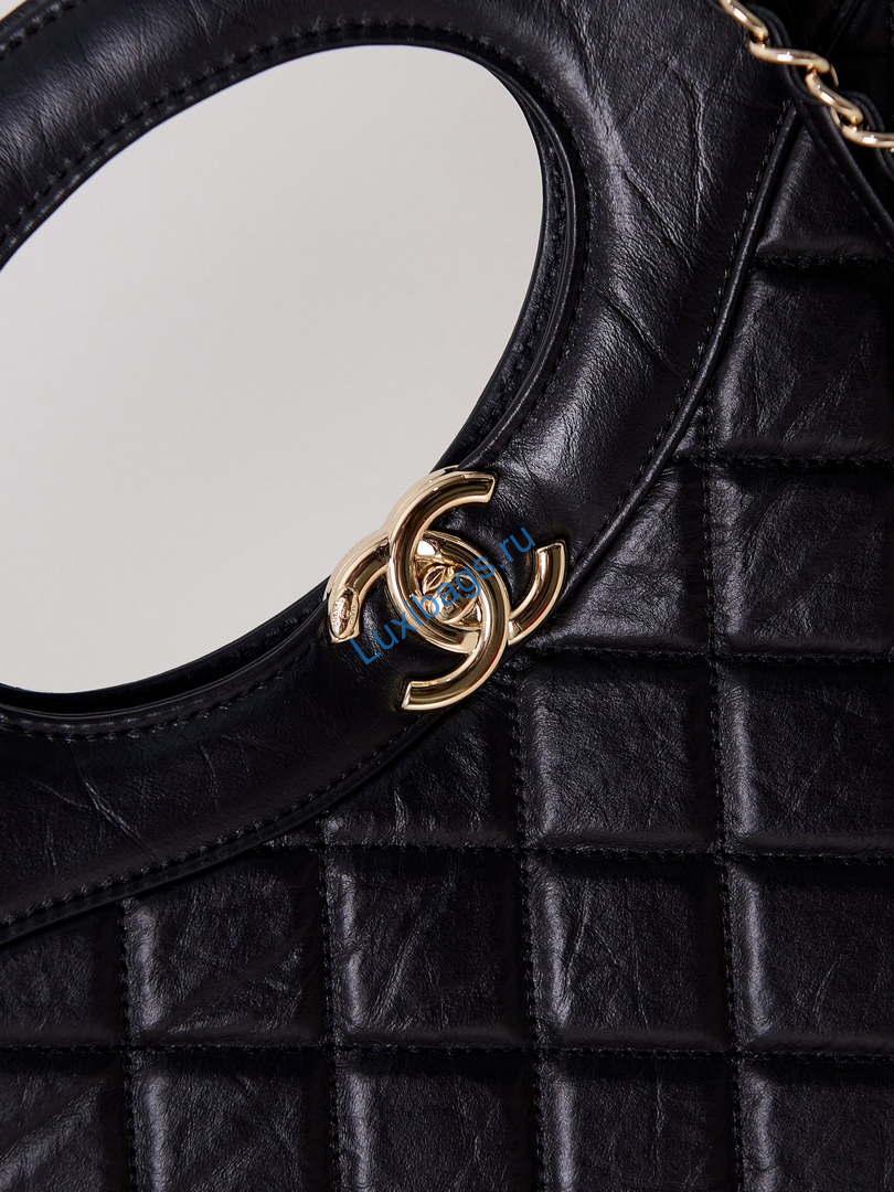 Chanel AS1010 31 Larage Shopping Bag Shiny Lambskin Black | chanel as1010 31 larage shopping bag shiny lambskin black 007