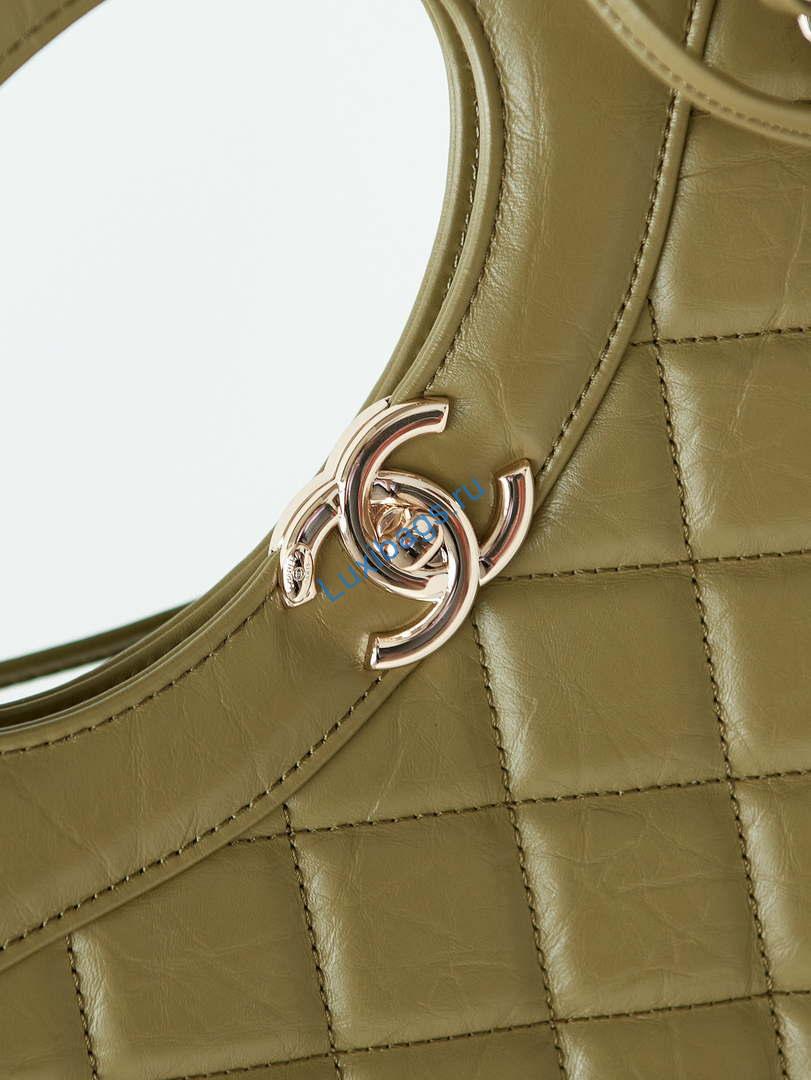 Chanel AS1010 31 Larage Shopping Bag Shiny Lambskin Green | chanel as1010 31 larage shopping bag shiny lambskin green 002