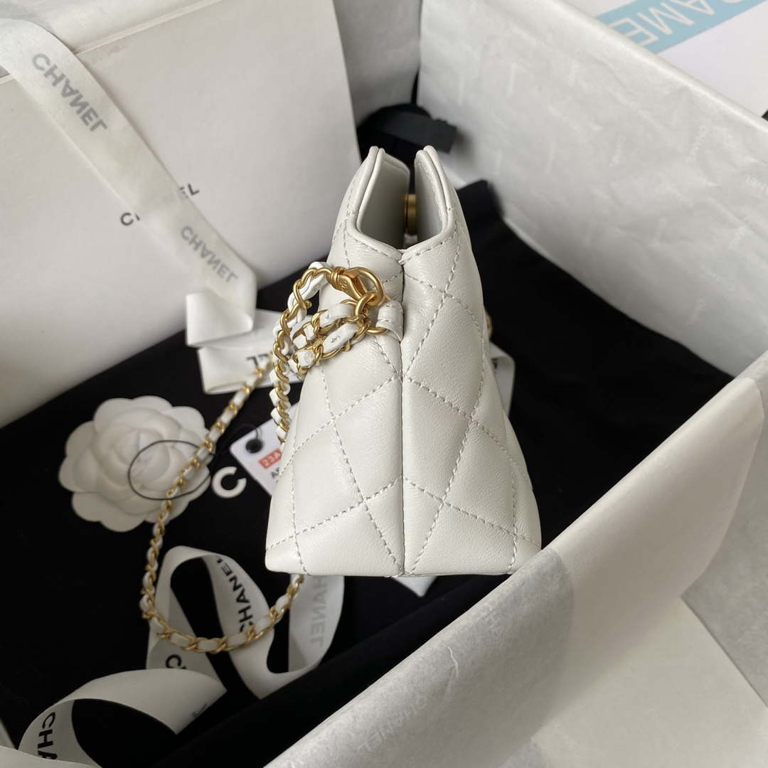 Chanel AS3429 Lambskin Bag White | chanel as3429 lambskin bag white 005