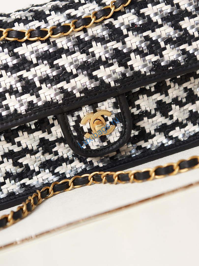 Chanel AS3767 Flap Bag Woven Lambskin Black | chanel as3767 flap bag woven lambskin black 002