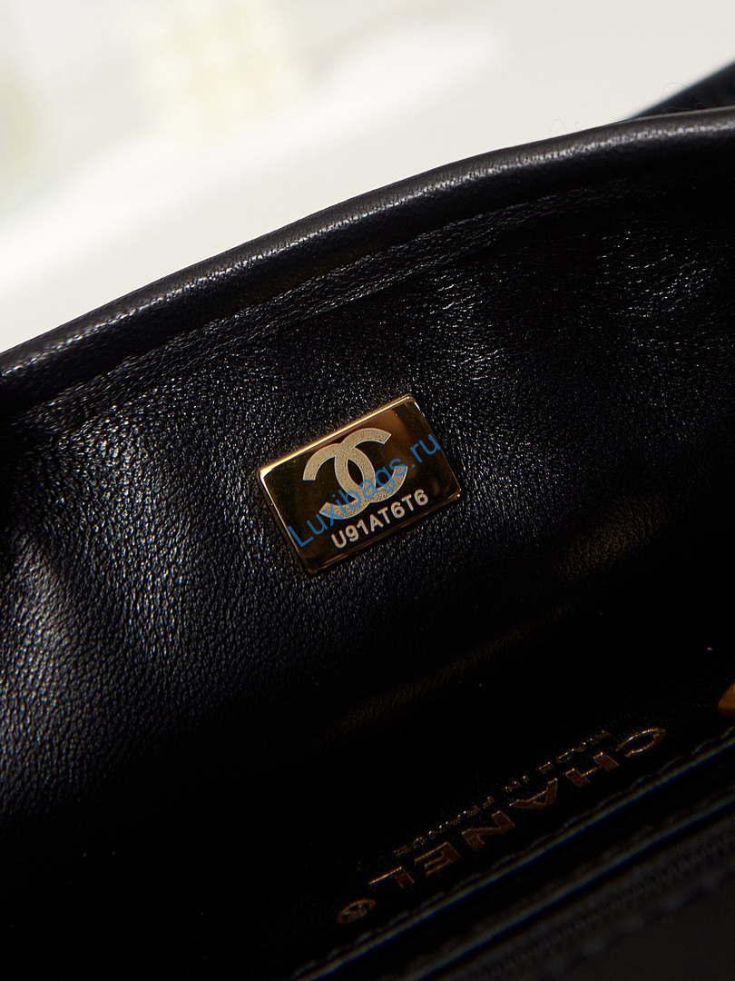 Chanel AS3767 Flap Bag Woven Lambskin Black | chanel as3767 flap bag woven lambskin black 009