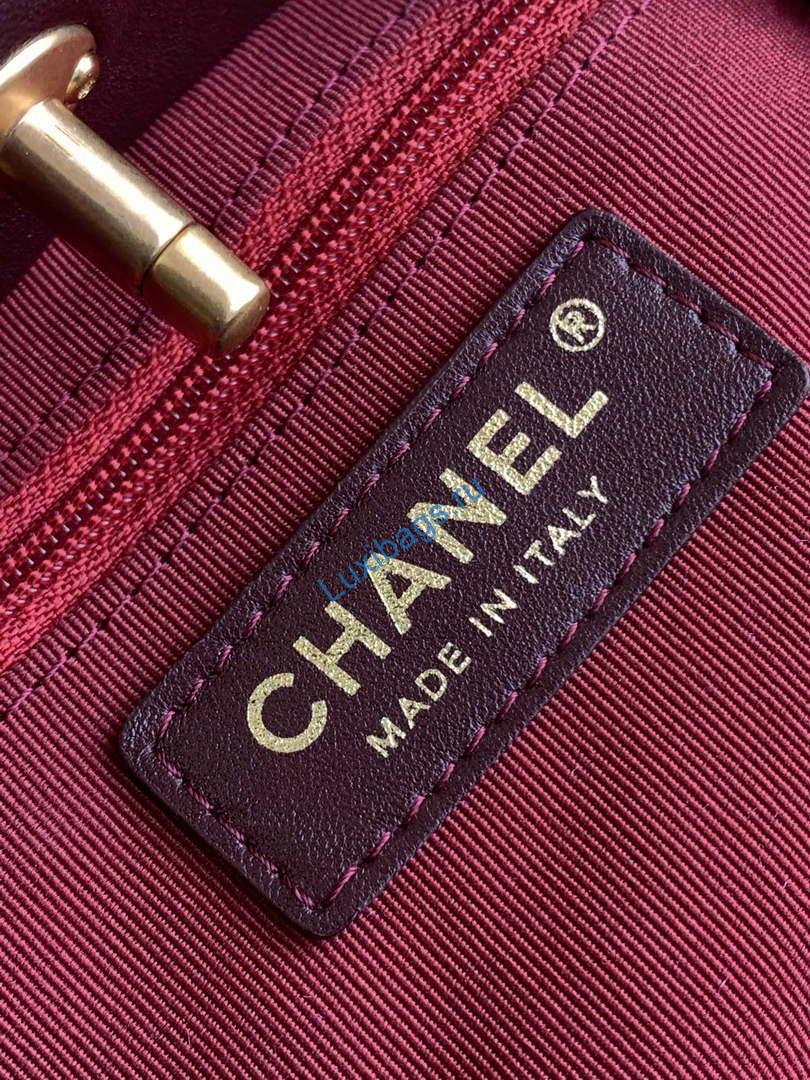 Chanel AS3947 Small Backpack Wool Tweed, Lambski & Gold-Tone Metal Orange | chanel as3947 small backpack wool tweed lambski gold tone metal orange 009