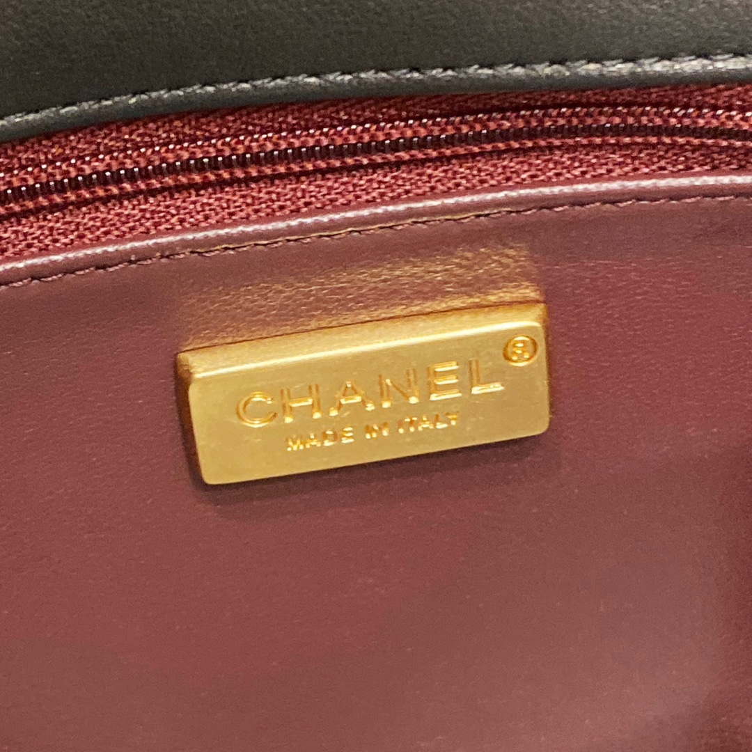 Chanel AS4151 Small Flap Bag With Top Handle Lambskin & Wenge Wood Black | chanel as4151 small flap bag with top handle lambskin wenge wood black 010