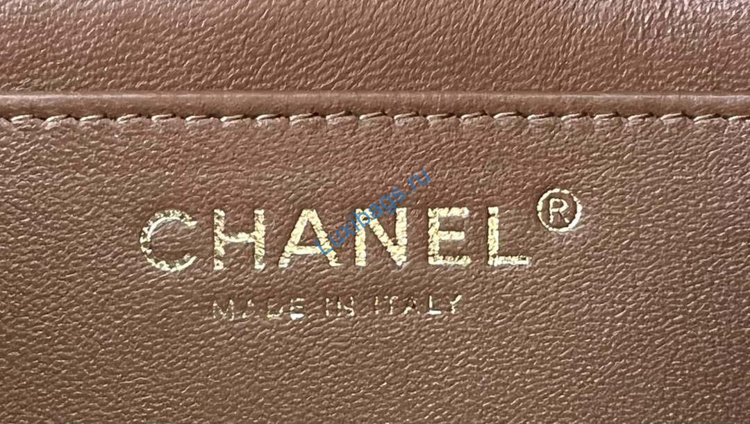 Chanel AS4151 Small Flap Bag With Top Handle Lambskin & Wenge Wood Brown | chanel as4151 small flap bag with top handle lambskin wenge wood brown 008