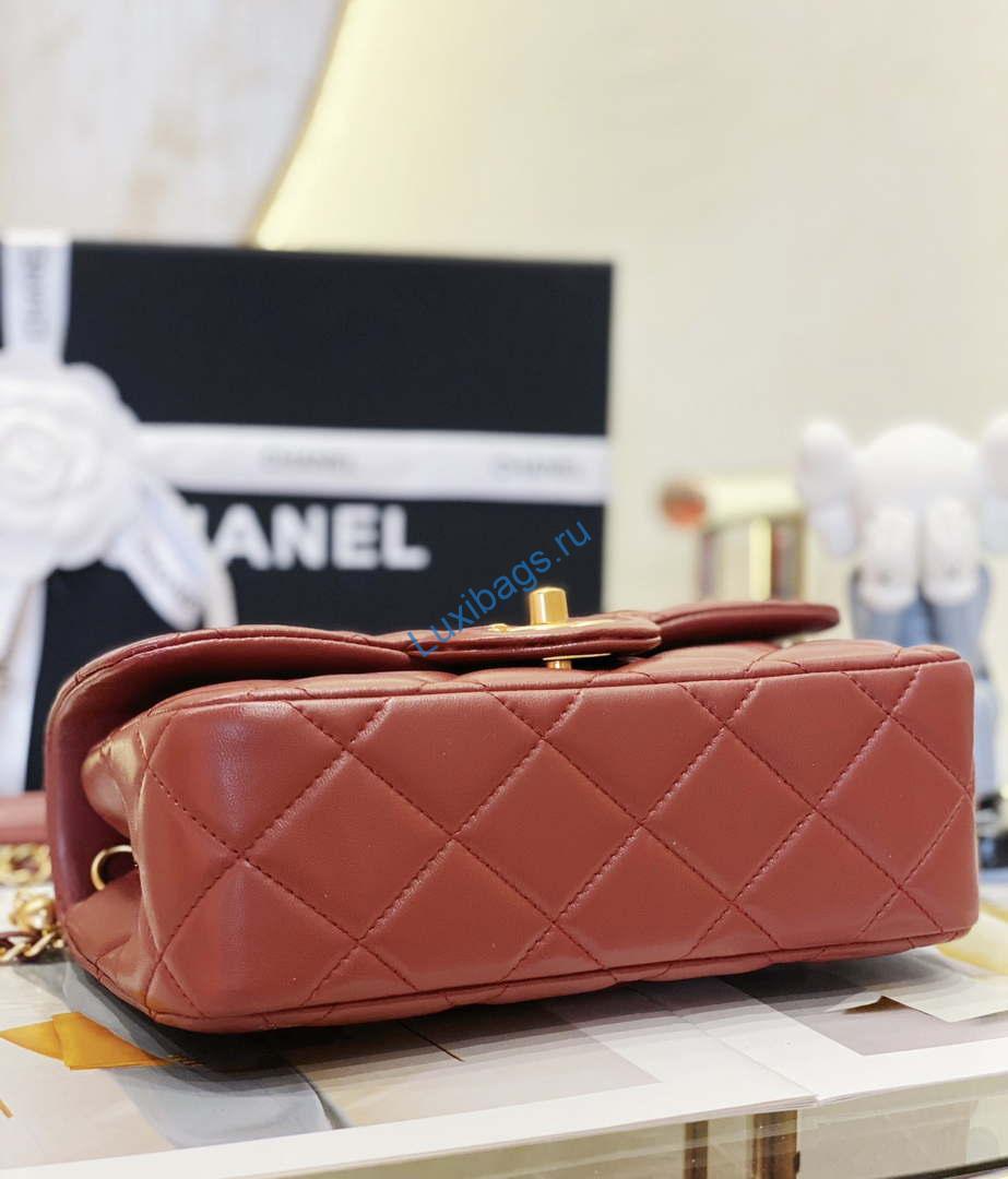 chanel as4151 small flap bag with top handle lambskin & wenge wood wine red 4 Chanel AS4151 Small Flap Bag With Top Handle Lambskin & Wenge Wood Wine Red | chanel as4151 small flap bag with top handle lambskin wenge wood wine red 005