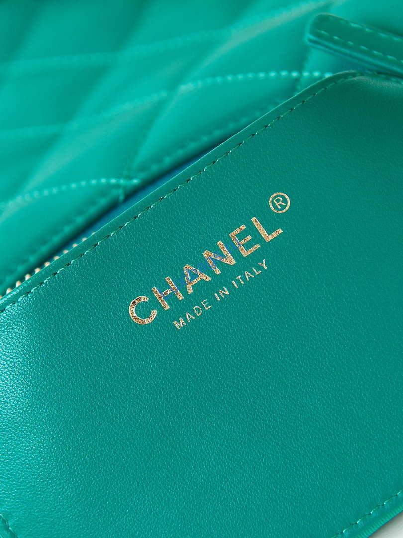 Chanel AS4220 HOBO Handbag Lambskin Green | chanel as4220 hobo handbag lambskin blue 007