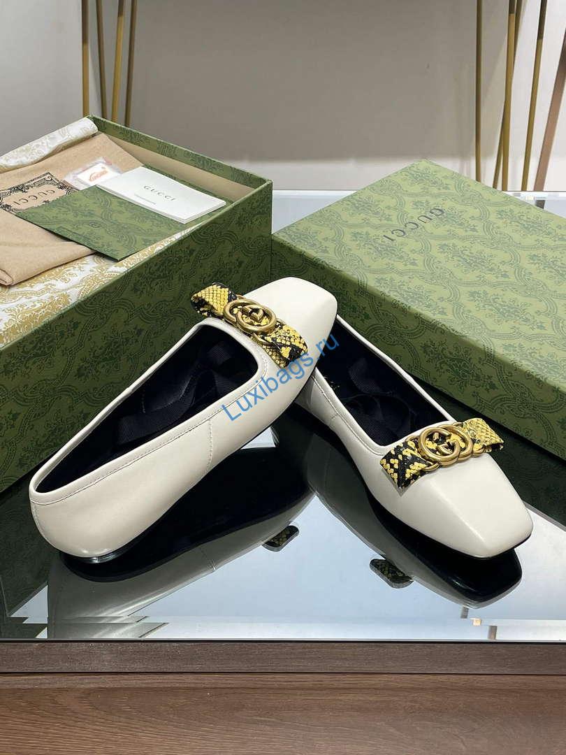 Gucci 726052 Women's Interlocking G Ballet Flat G38270 | gucci 726052 womens interlocking g ballet flat g38270 7