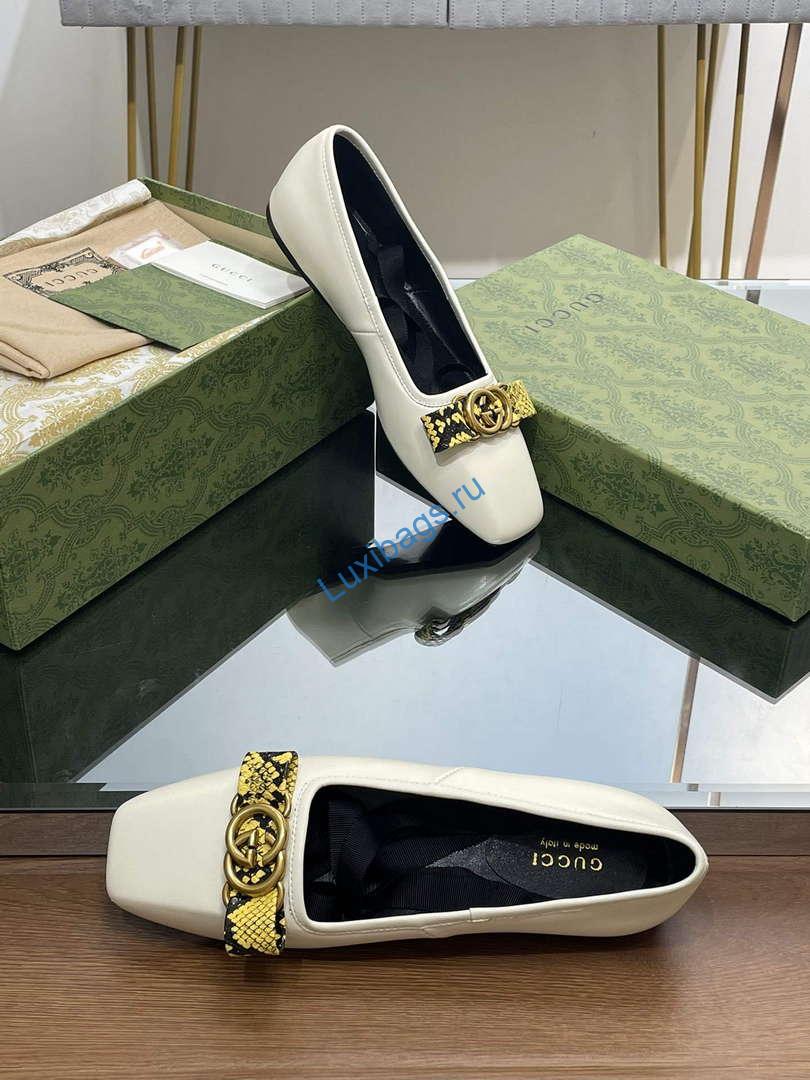 Gucci 726052 Women's Interlocking G Ballet Flat G38270 | gucci 726052 womens interlocking g ballet flat g38270 8