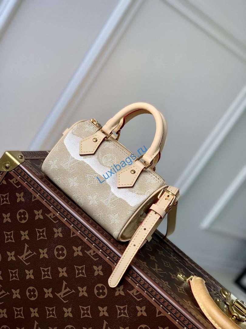 LV M82242 Louis Vuitton Nano Speedy Bag Beige