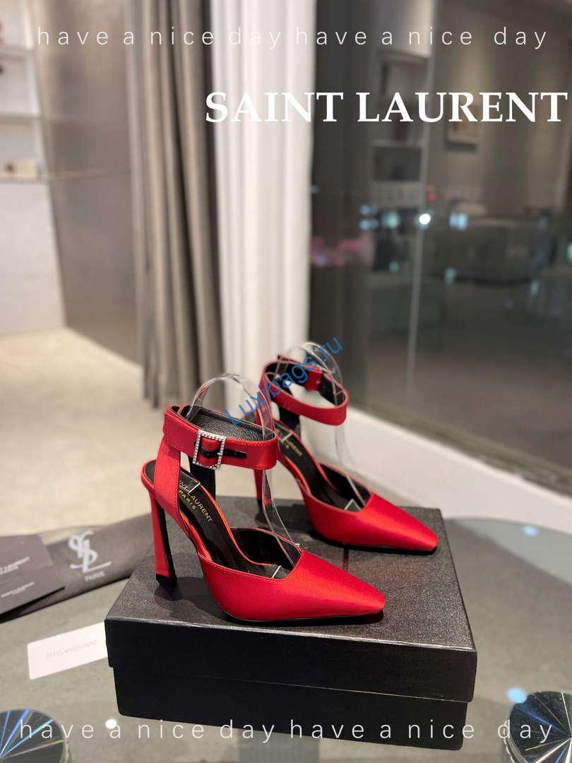 YSL 7176081 Fanny Slingback Pumps In Crepe Satin Y67323 | ysl 7176081 fanny slingback pumps in crepe satin y67323 5