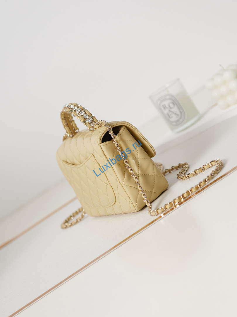 Chanel AS4141 Camellia Embossed Flap With top Handle Bag Beige | chanel as4141 camellia embossed with top handle bag beige 003