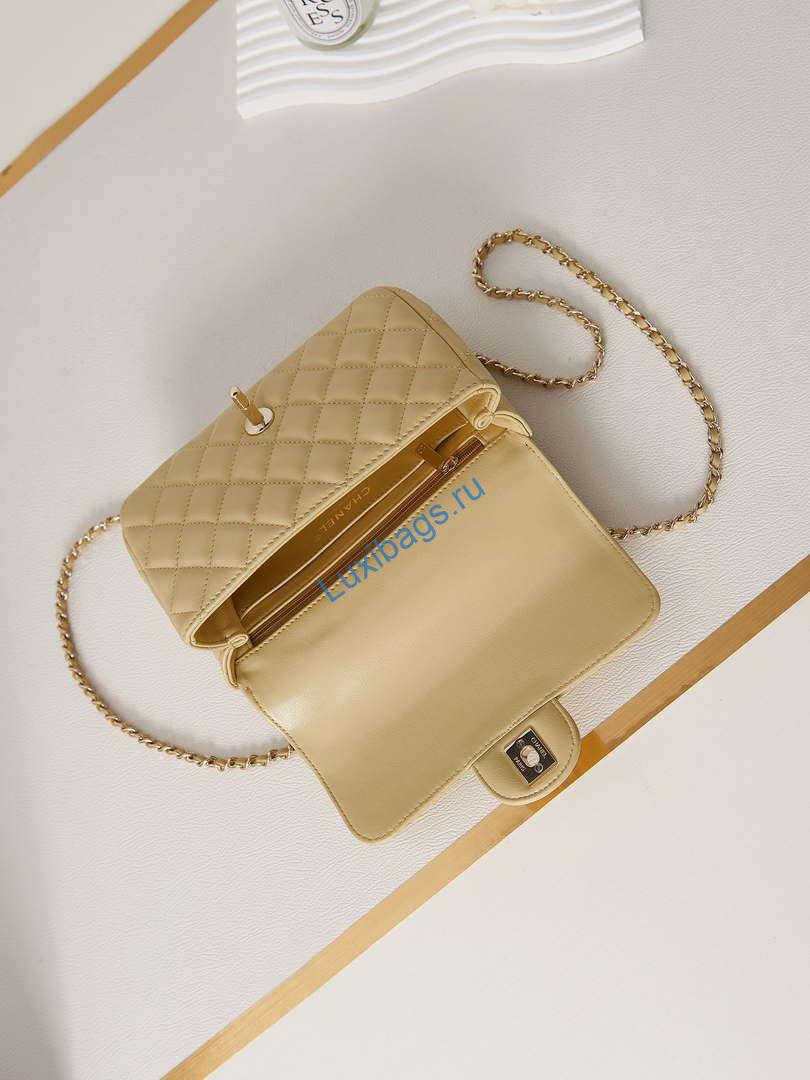 Chanel AS4141 Camellia Embossed Flap With top Handle Bag Beige | chanel as4141 camellia embossed with top handle bag beige 006