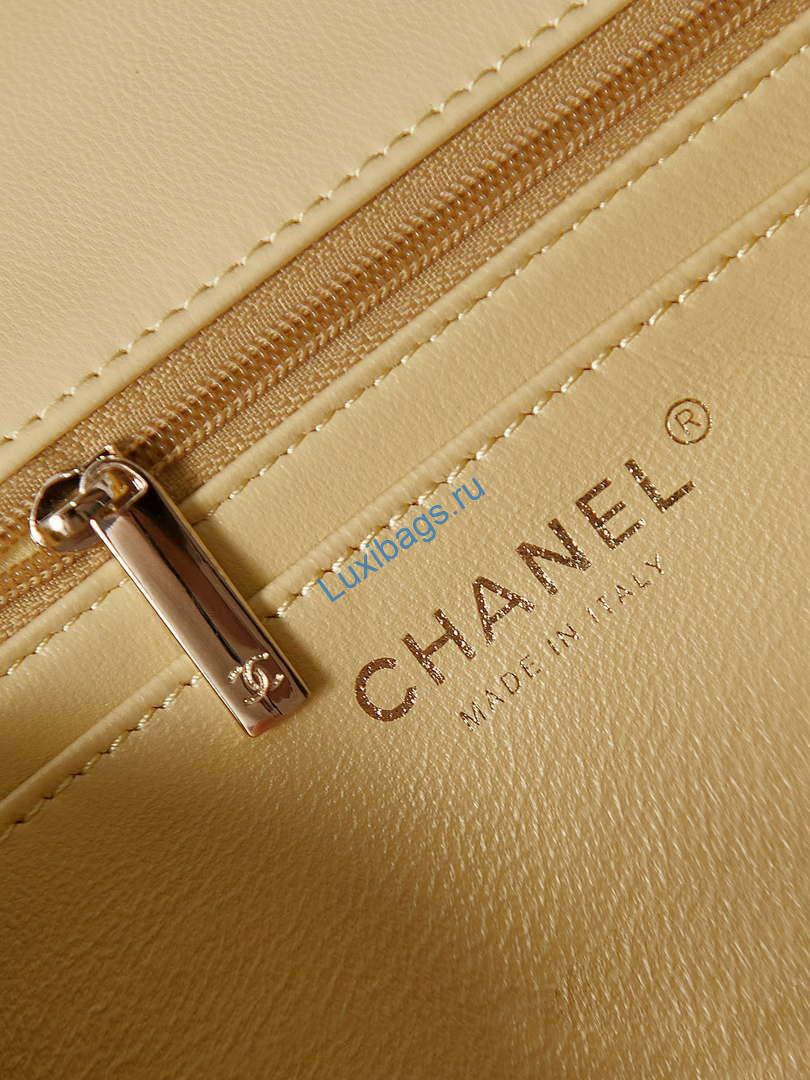 Chanel AS4141 Camellia Embossed Flap With top Handle Bag Beige | chanel as4141 camellia embossed with top handle bag beige 008