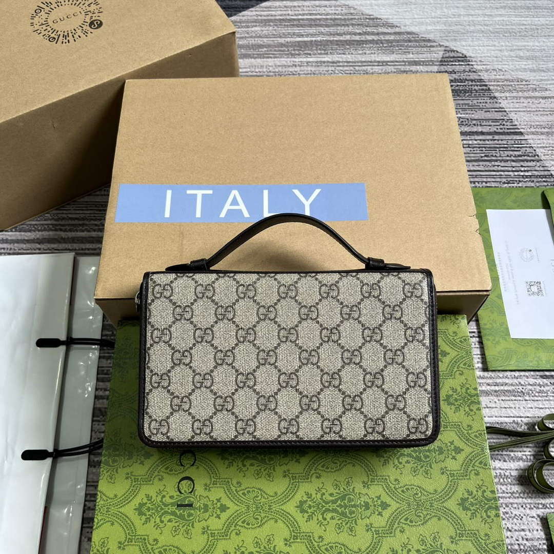 Gucci 336298 GG Travel Document Package Brown | gucci 336298 gg travel document package brown 2