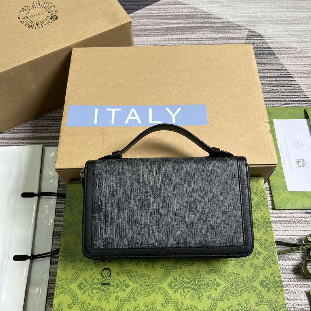 Gucci 358933 GG Travel Document Package Black | gucci 358933 gg travel document package black 2