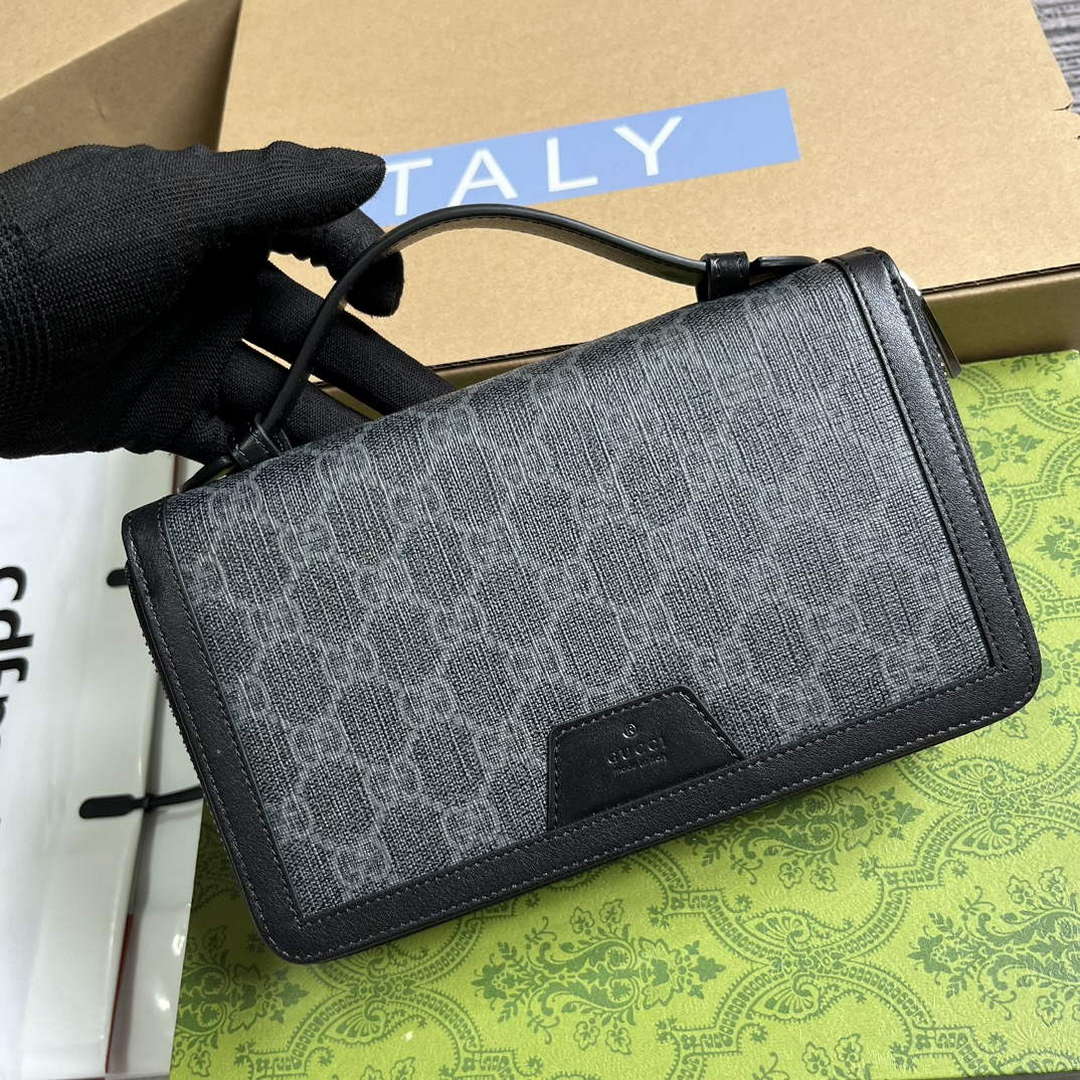 Gucci 358933 GG Travel Document Package Black | gucci 358933 gg travel document package black 4