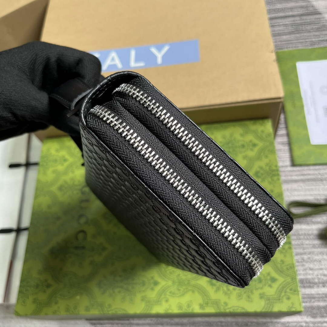 Gucci 449246 Gucci Sima Leather Zip Around Case Black | gucci 449246 gucci sima leather zip around case black 3