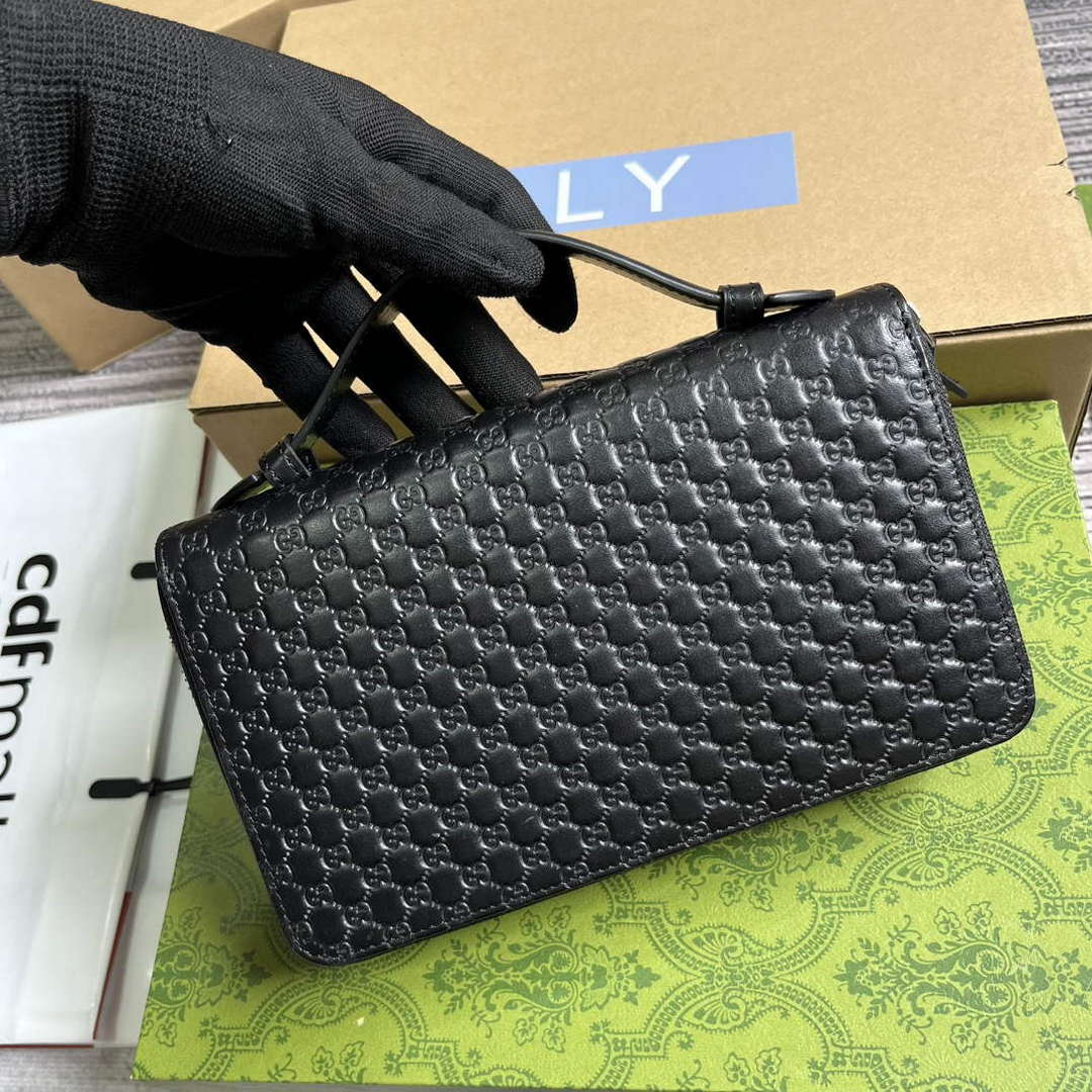 Gucci 449246 Gucci Sima Leather Zip Around Case Black | gucci 449246 gucci sima leather zip around case black 4