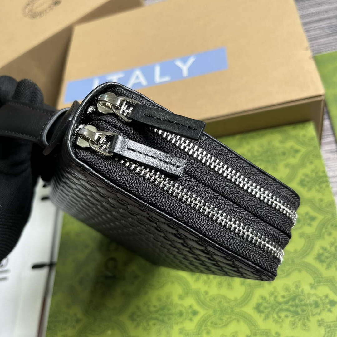 Gucci 449246 Gucci Sima Leather Zip Around Case Black | gucci 449246 gucci sima leather zip around case black 6