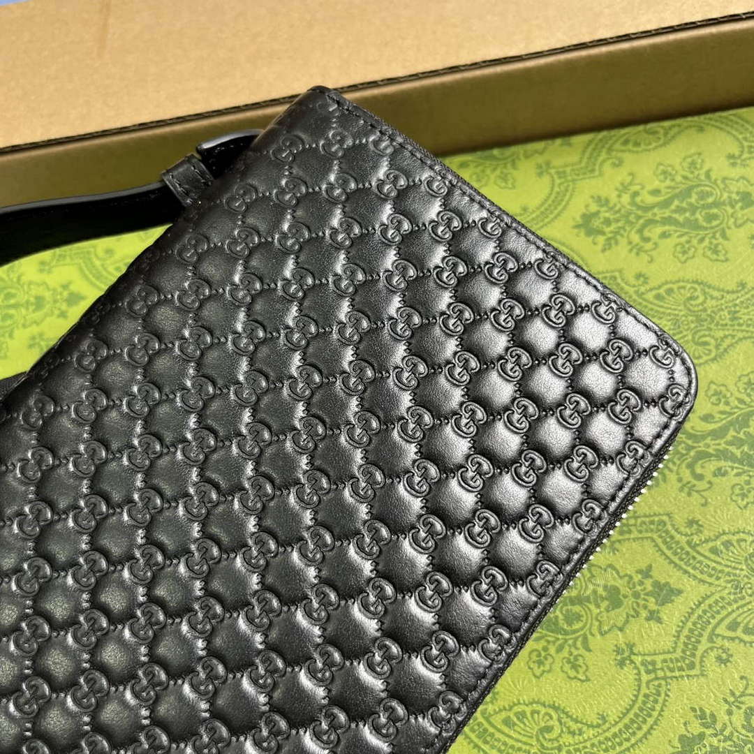 Gucci 449246 Gucci Sima Leather Zip Around Case Black | gucci 449246 gucci sima leather zip around case black 7