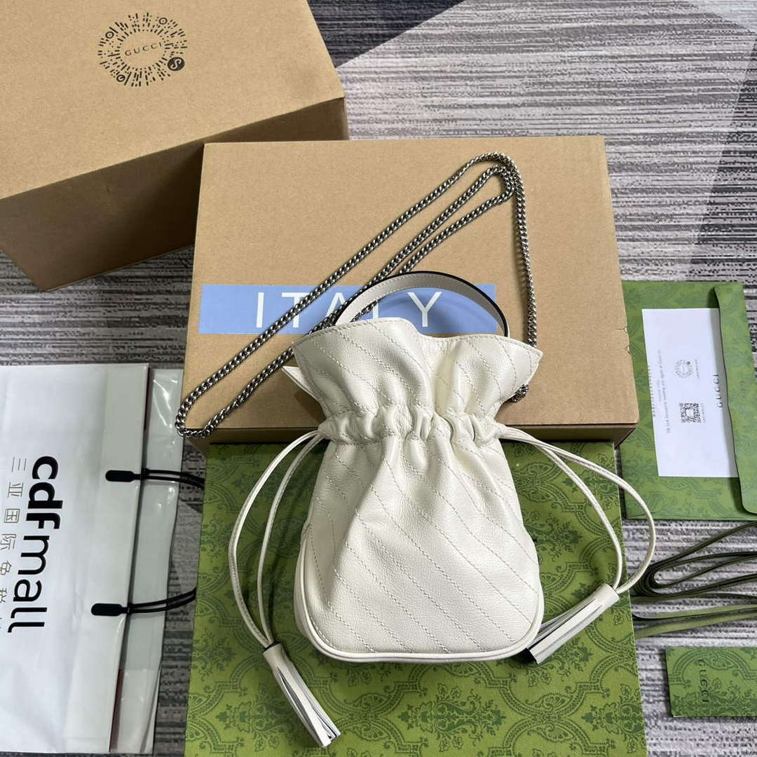 Gucci 760313 Gucci Blondie Mini Bucket Bag White | gucci 760313 gucci blondie mini bucket bag white 1