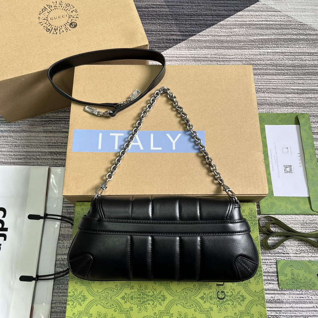 Gucci 764339 Gucci Horsebit Chain Small Shoulder Bag Black | gucci 764339 gucci horsebit chain small shoulder bag black 2