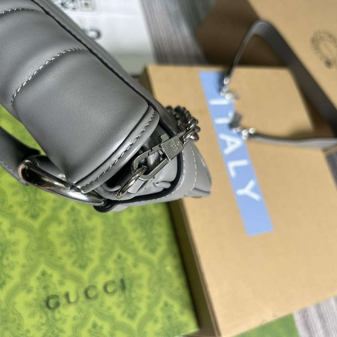 Gucci 764339 Gucci Horsebit Chain Small Shoulder Bag Grey | gucci 764339 gucci horsebit chain small shoulder bag grey 7