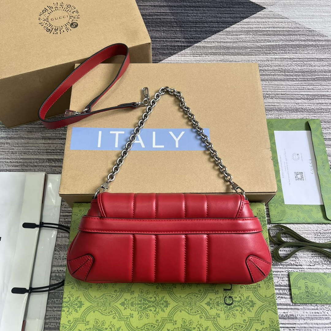 Gucci 764339 Gucci Horsebit Chain Small Shoulder Bag Red | gucci 764339 gucci horsebit chain small shoulder bag red 2