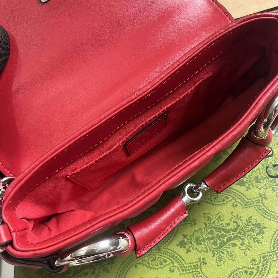 Gucci 764339 Gucci Horsebit Chain Small Shoulder Bag Red | gucci 764339 gucci horsebit chain small shoulder bag red 8