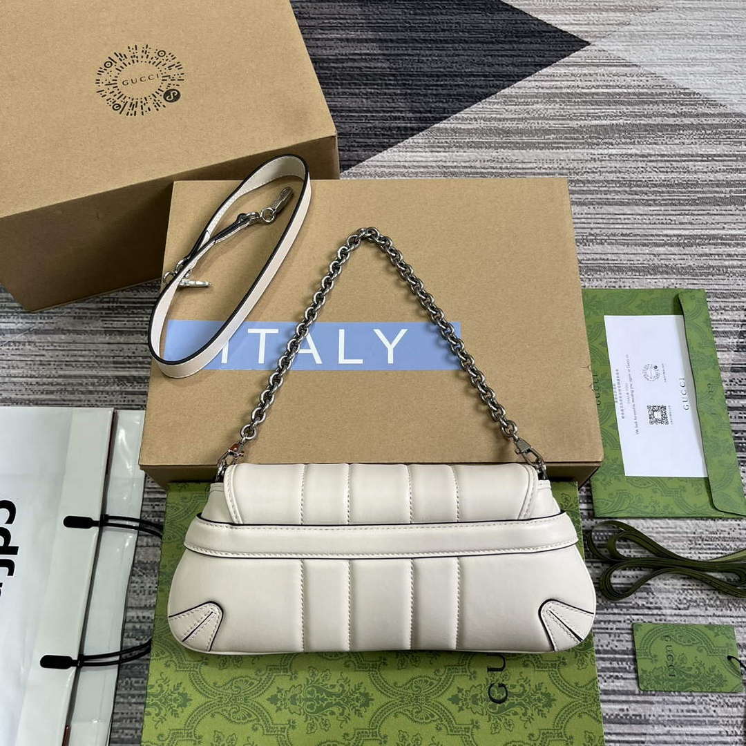 Gucci 764339 Gucci Horsebit Chain Small Shoulder Bag White | gucci 764339 gucci horsebit chain small shoulder bag white 2