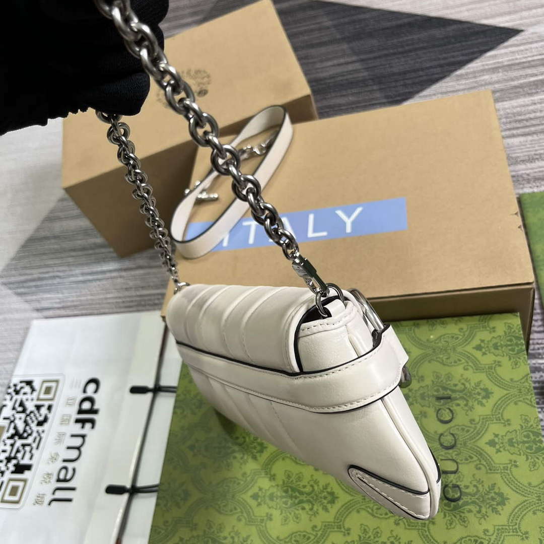 Gucci 764339 Gucci Horsebit Chain Small Shoulder Bag White | gucci 764339 gucci horsebit chain small shoulder bag white 3
