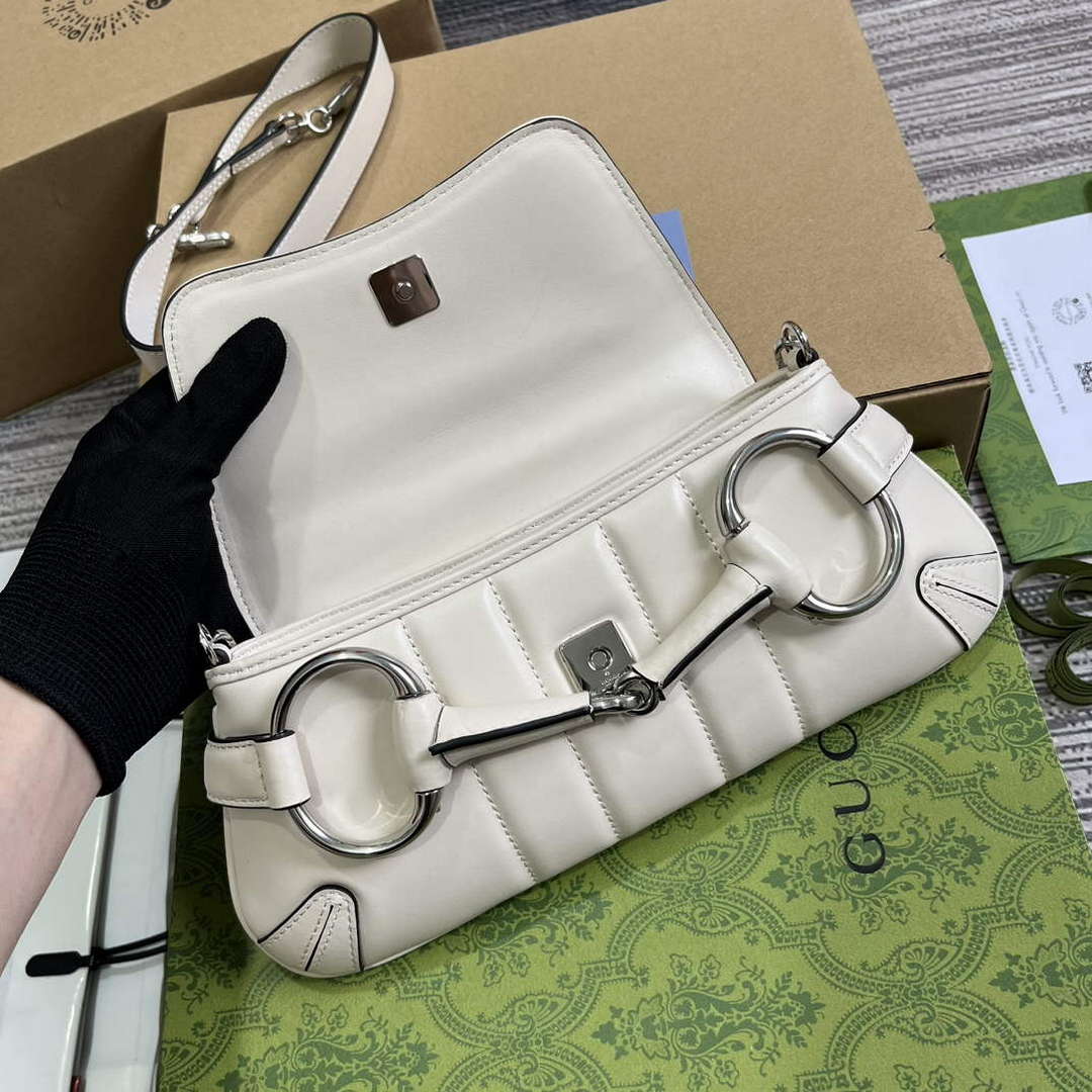 Gucci 764339 Gucci Horsebit Chain Small Shoulder Bag White | gucci 764339 gucci horsebit chain small shoulder bag white 8