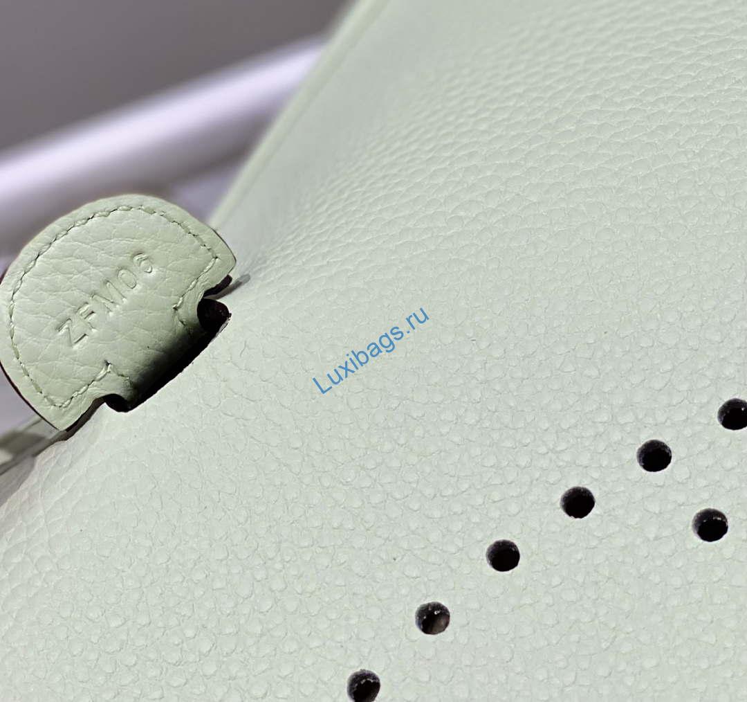 Hermes H083435 Evelyne III 29 Shoulder Bag Silver Hardware Light Green | hermes h083435 evelyne iii 29 shoulder bag silver hardware light green 008