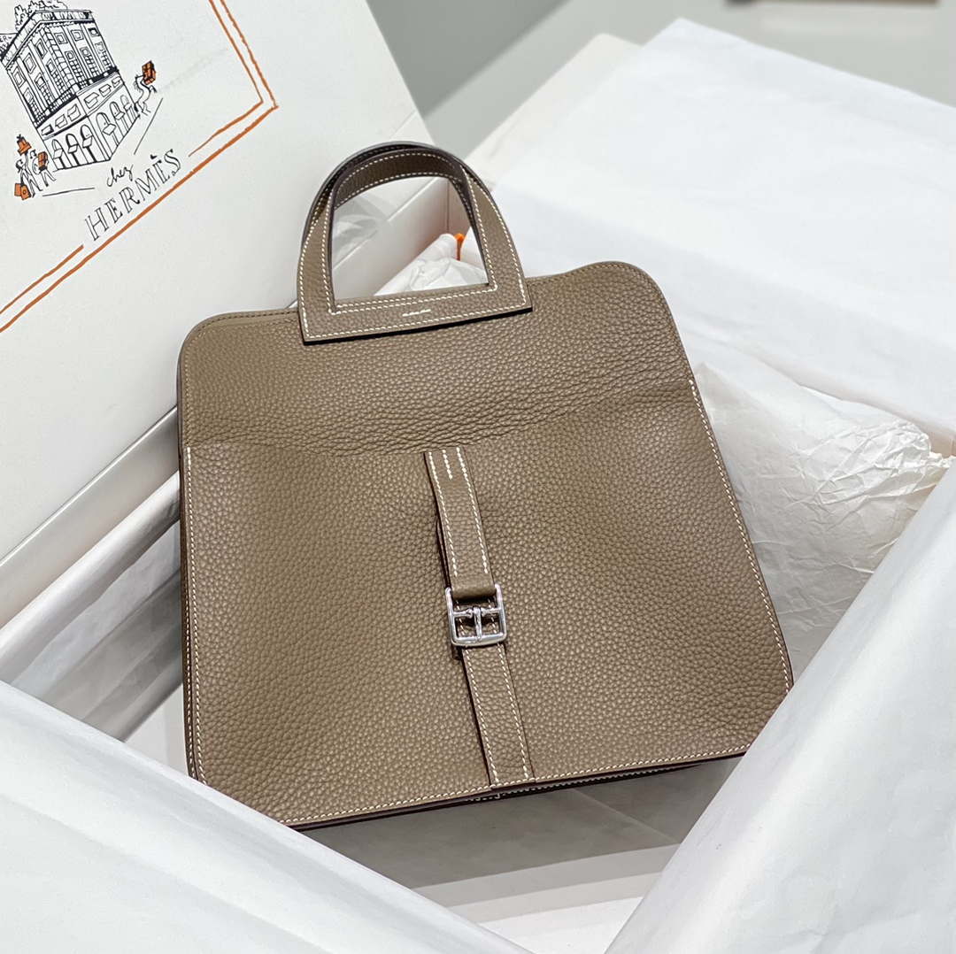 Hermes halzan 25 clemence stamp B Silver H98803 | hermes halzan 25 clemence stamp b silver h99803 003