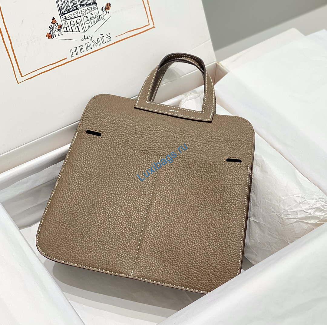 Hermes halzan 25 clemence stamp B Silver H98803 | hermes halzan 25 clemence stamp b silver h99803 004
