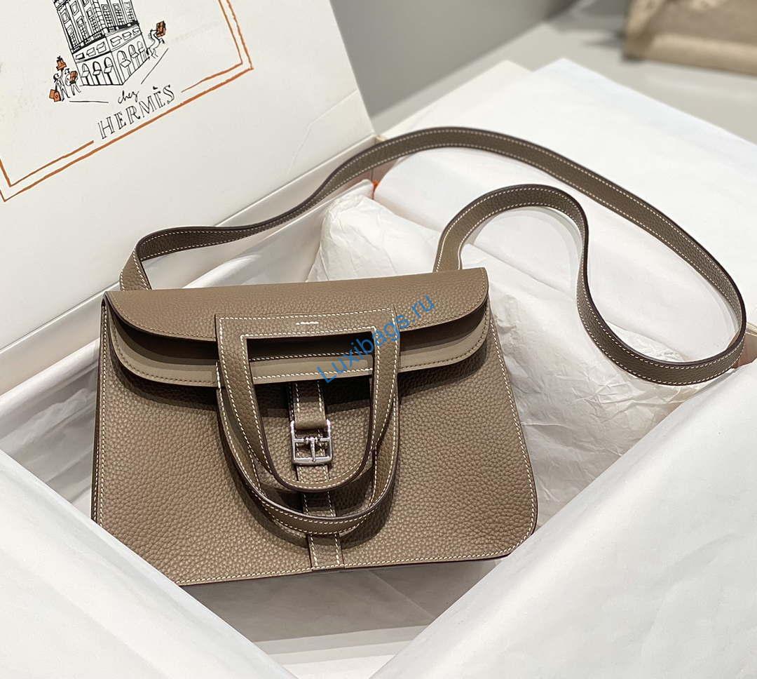 Hermes halzan 25 clemence stamp B Silver H98803 | hermes halzan 25 clemence stamp b silver h99803 005