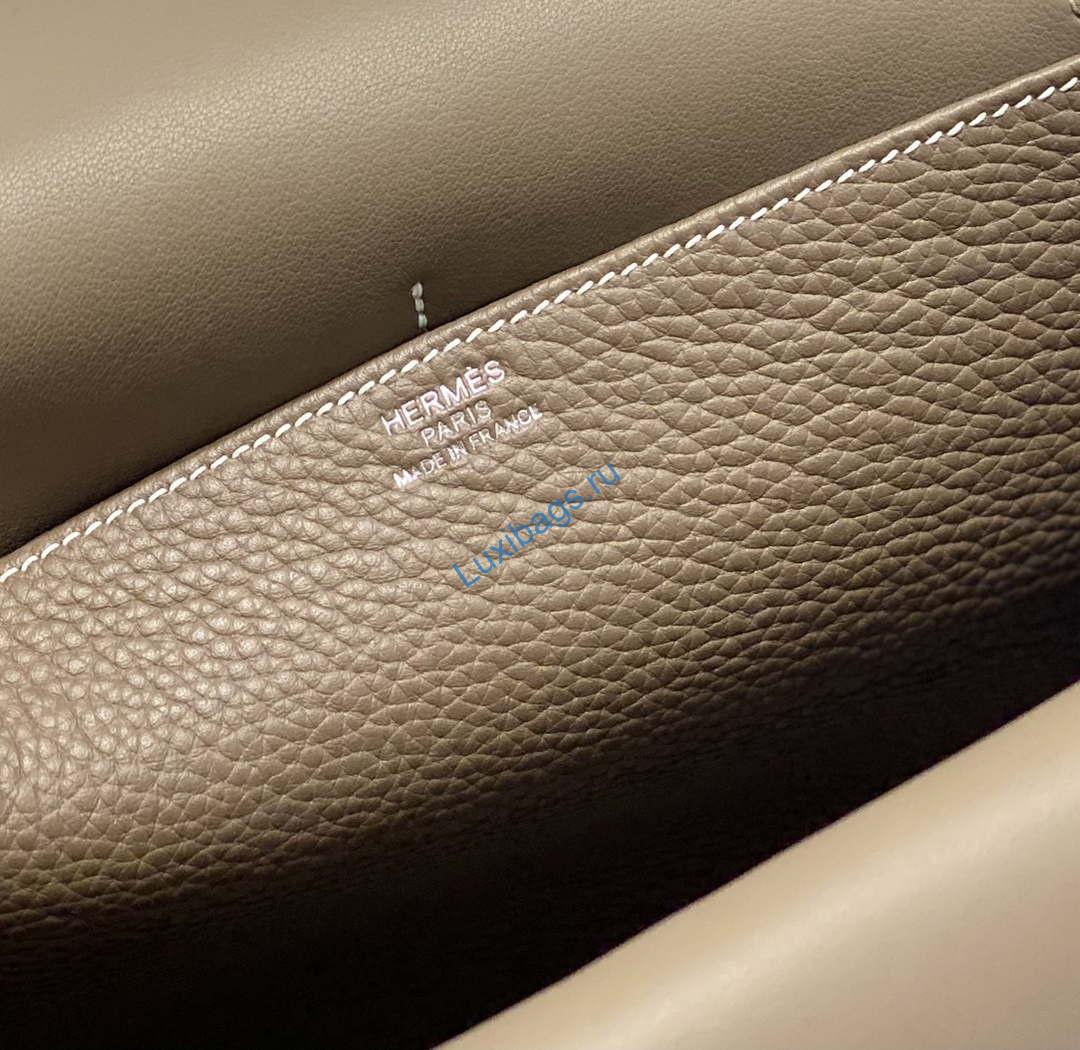 Hermes halzan 25 clemence stamp B Silver H98803 | hermes halzan 25 clemence stamp b silver h99803 006