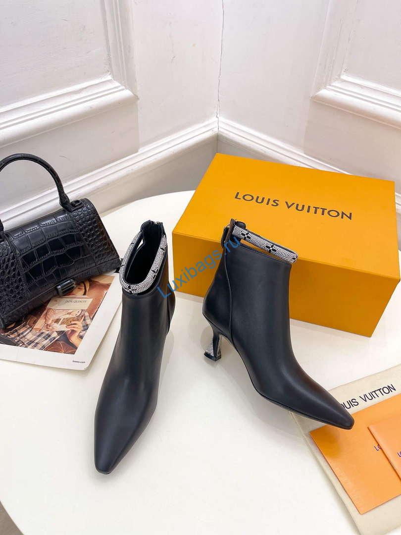 LV 1ACAKQ Louis Vuitton Women's Sparkle Ankle Boot Heel 65mm L75229 | lv 1acakq louis vuitton womens sparkle ankle boot heel 65mm l75229 3