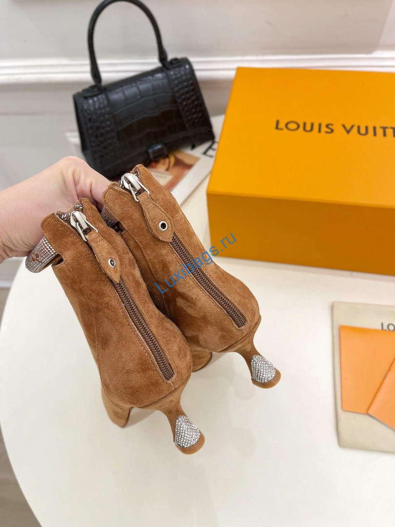 LV 1ACAKQ Louis Vuitton Women's Sparkle Ankle Boot Heel 65mm L75230 | lv 1acakq louis vuitton womens sparkle ankle boot heel 65mm l75230 8