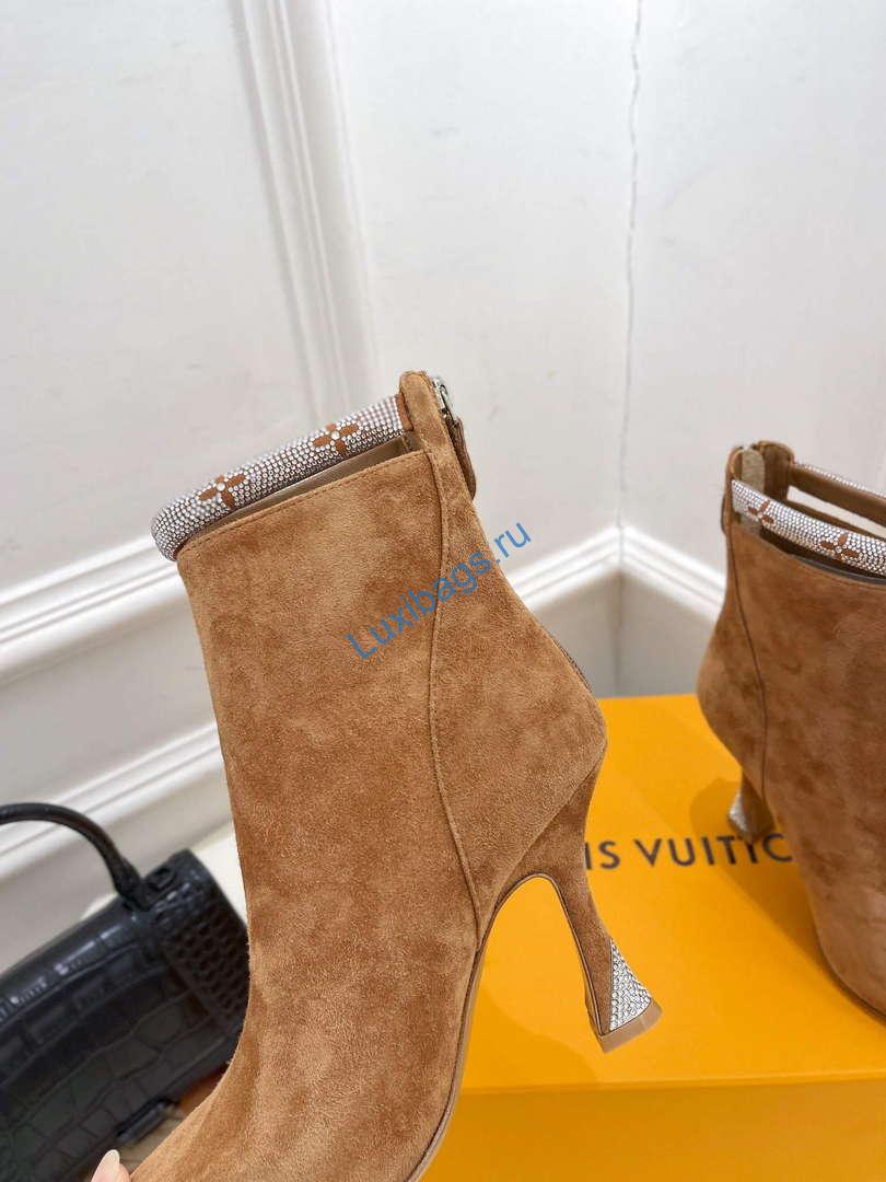 LV 1ACAKQ Louis Vuitton Women's Sparkle Ankle Boot Heel 95mm L75227 | lv 1acakq louis vuitton womens sparkle ankle boot heel 95mm l75227 7