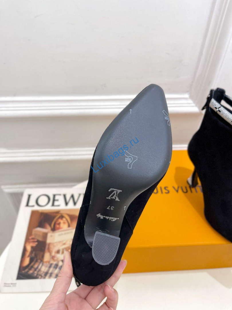 LV 1ACAKQ Louis Vuitton Women's Sparkle Ankle Boot Heel 95mm L75228 | lv 1acakq louis vuitton womens sparkle ankle boot heel 95mm l75228 9